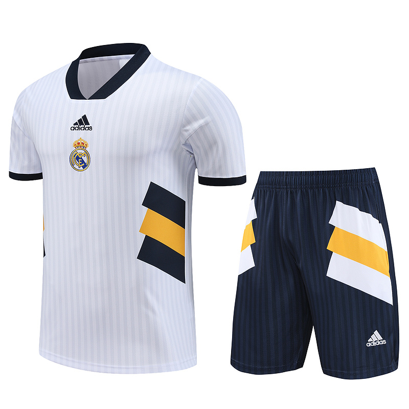 AAA Quality Real Madrid 23/24 White/Navy Blue Training Kit Jerse